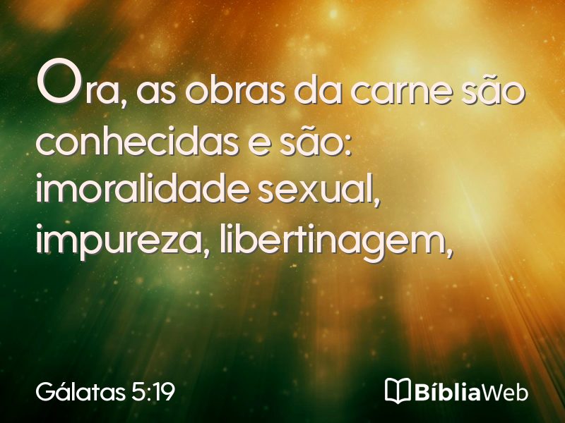 Gálatas 5:19 em imagem para compartilhar