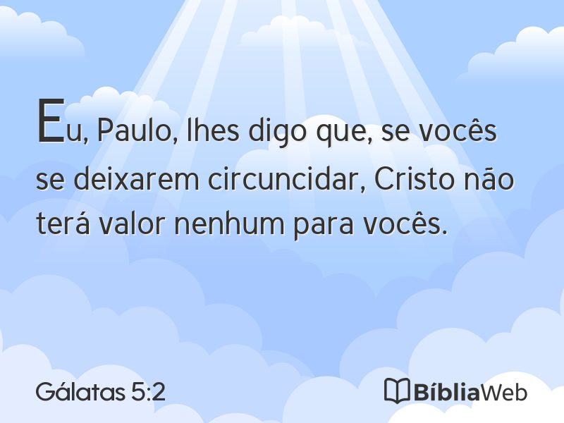 Gálatas 5:2 em imagem para compartilhar