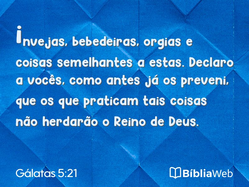 Gálatas 5:21 em imagem para compartilhar