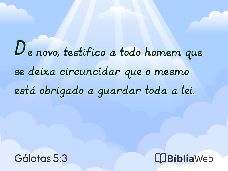 Gálatas 5:3 em imagem para compartilhar