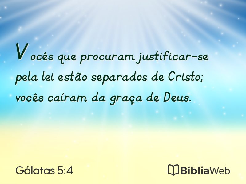 Gálatas 5:4 em imagem para compartilhar