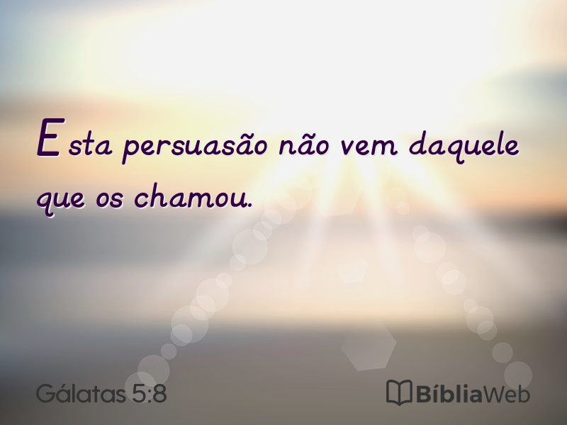 Gálatas 5:8 em imagem para compartilhar
