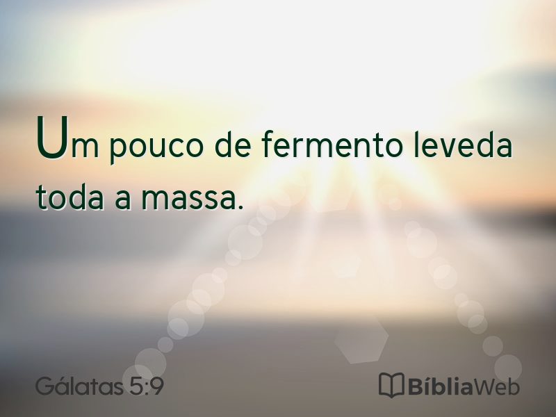 Gálatas 5:9 em imagem para compartilhar