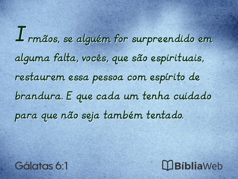 Gálatas 6:1 em imagem para compartilhar