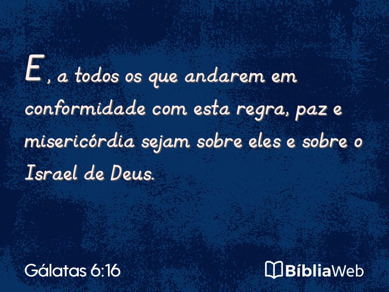 Gálatas 6:16 em imagem para compartilhar