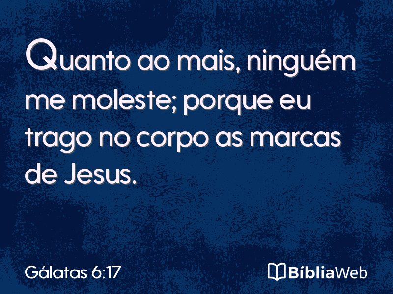 Gálatas 6:17 em imagem para compartilhar