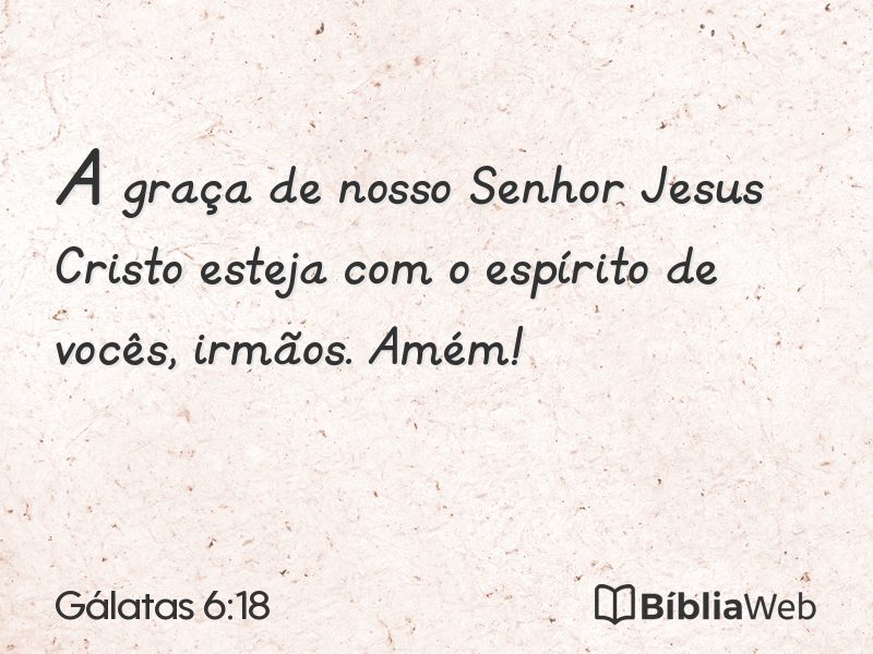 Gálatas 6:18 em imagem para compartilhar