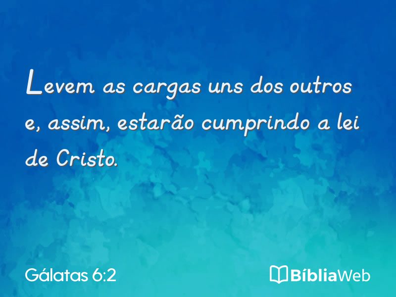 Gálatas 6:2 em imagem para compartilhar