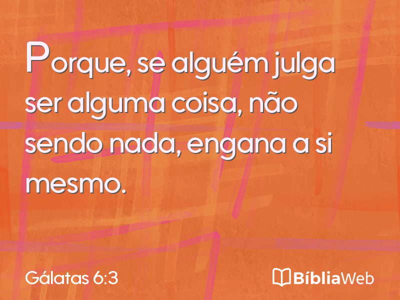 Gálatas 6:3 em imagem para compartilhar
