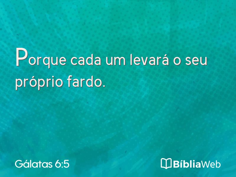 Gálatas 6:5 em imagem para compartilhar