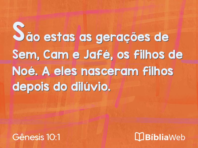 Gênesis 10:1 em imagem para compartilhar