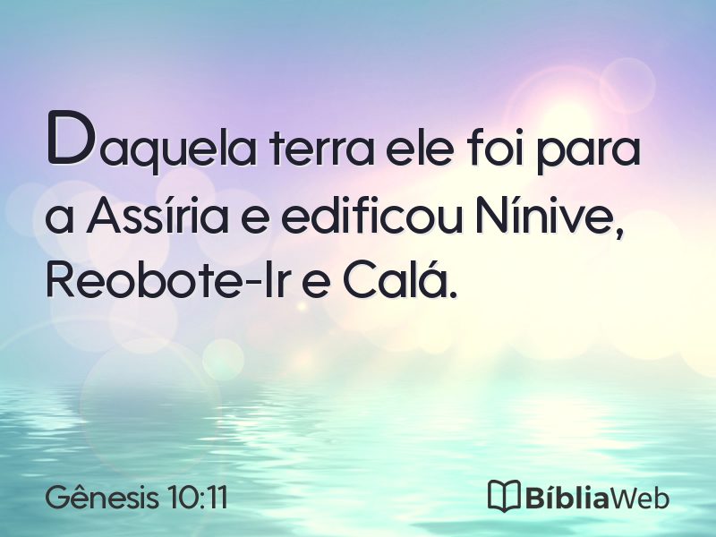 Gênesis 10:11 em imagem para compartilhar
