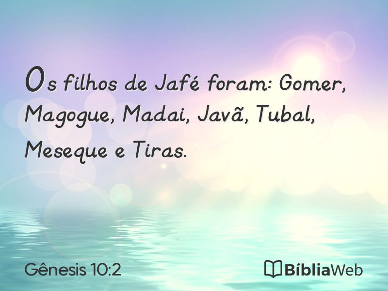 Gênesis 10:2 em imagem para compartilhar