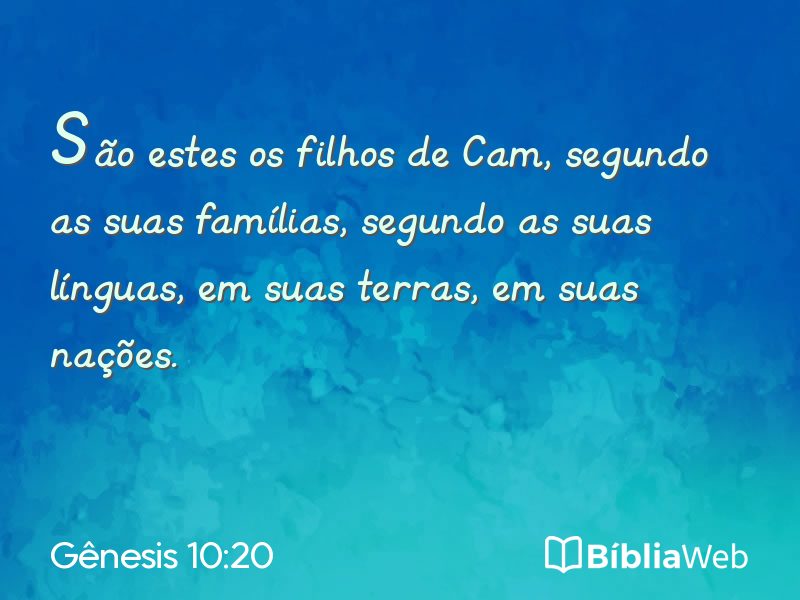 Gênesis 10:20 em imagem para compartilhar