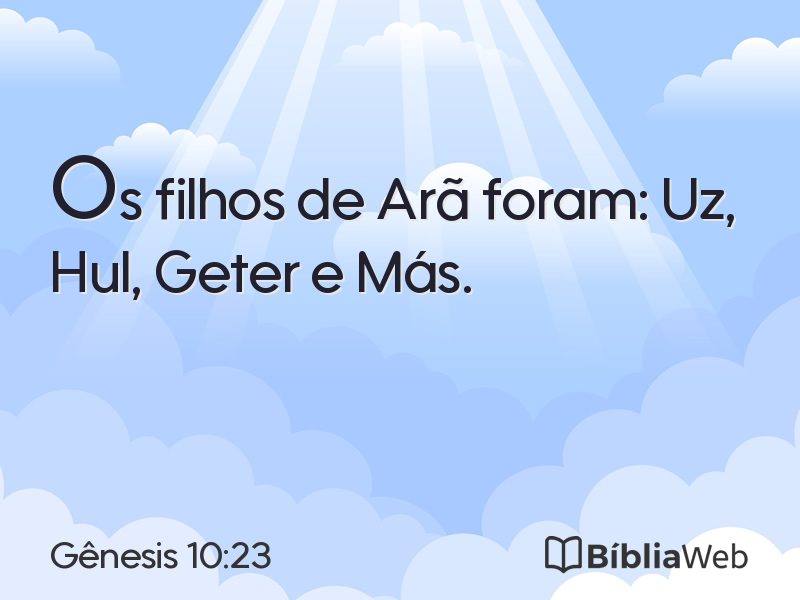 Gênesis 10:23 em imagem para compartilhar