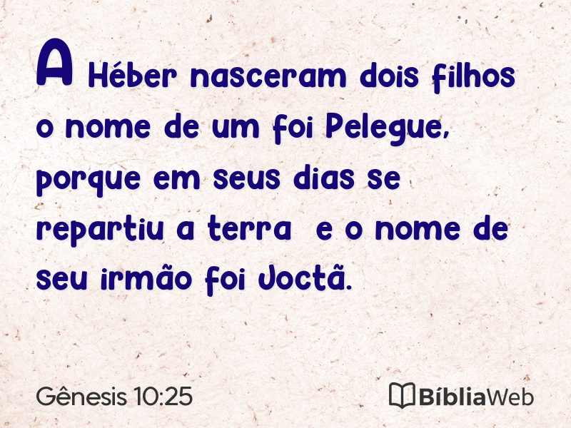 Gênesis 10:25 em imagem para compartilhar