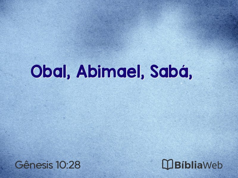 Gênesis 10:28 em imagem para compartilhar