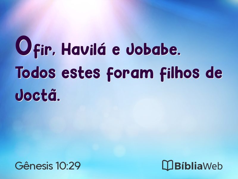Gênesis 10:29 em imagem para compartilhar