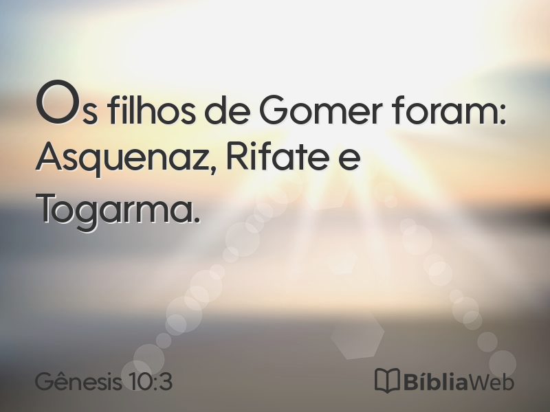 Gênesis 10:3 em imagem para compartilhar