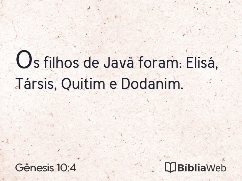 Gênesis 10:4 em imagem para compartilhar
