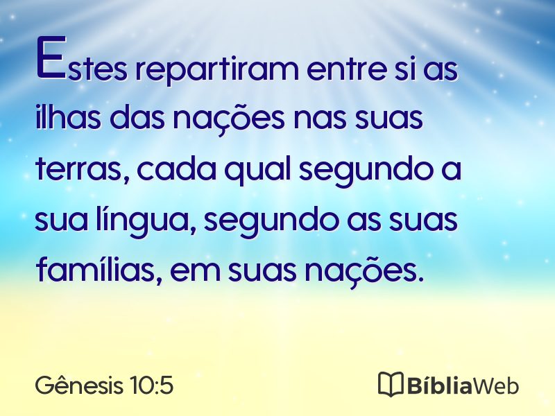 Gênesis 10:5 em imagem para compartilhar