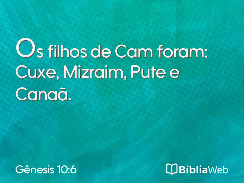 Gênesis 10:6 em imagem para compartilhar