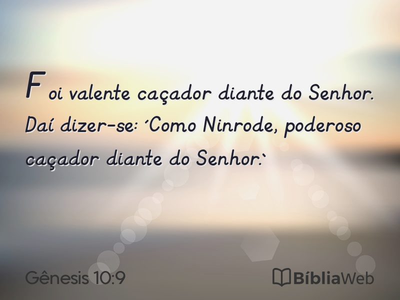 Gênesis 10:9 em imagem para compartilhar