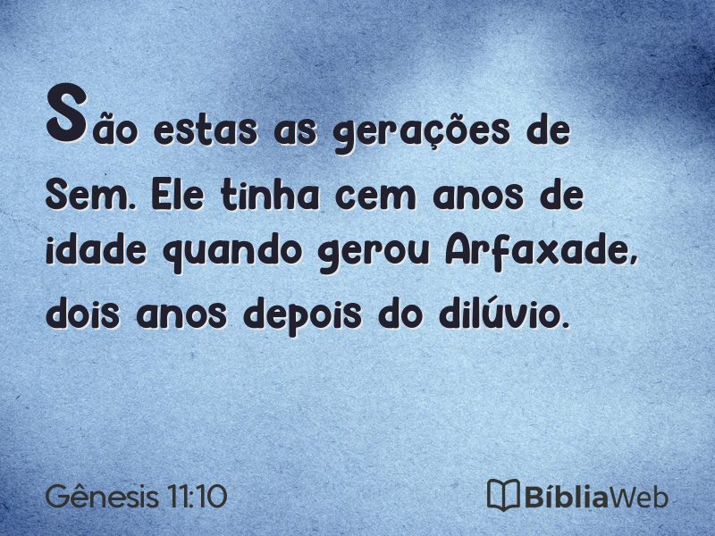 Gênesis 11:10 em imagem para compartilhar