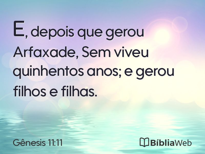 Gênesis 11:11 em imagem para compartilhar