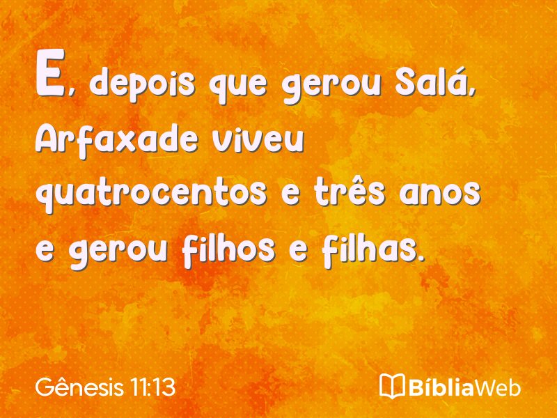 Gênesis 11:13 em imagem para compartilhar