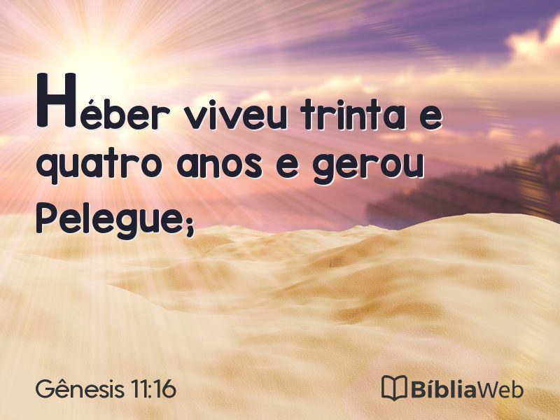 Gênesis 11:16 em imagem para compartilhar