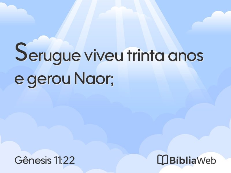 Gênesis 11:22 em imagem para compartilhar
