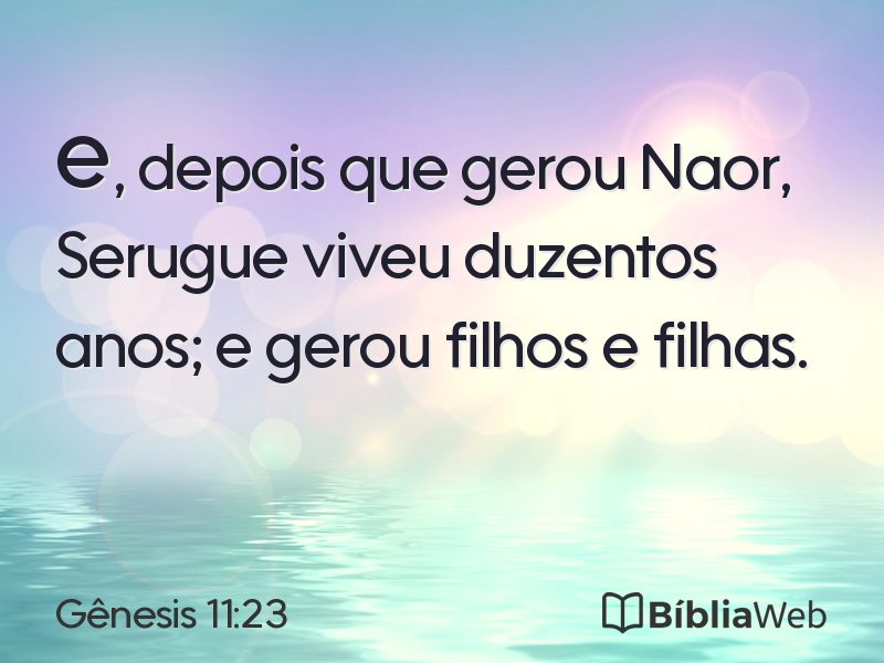 Gênesis 11:23 em imagem para compartilhar