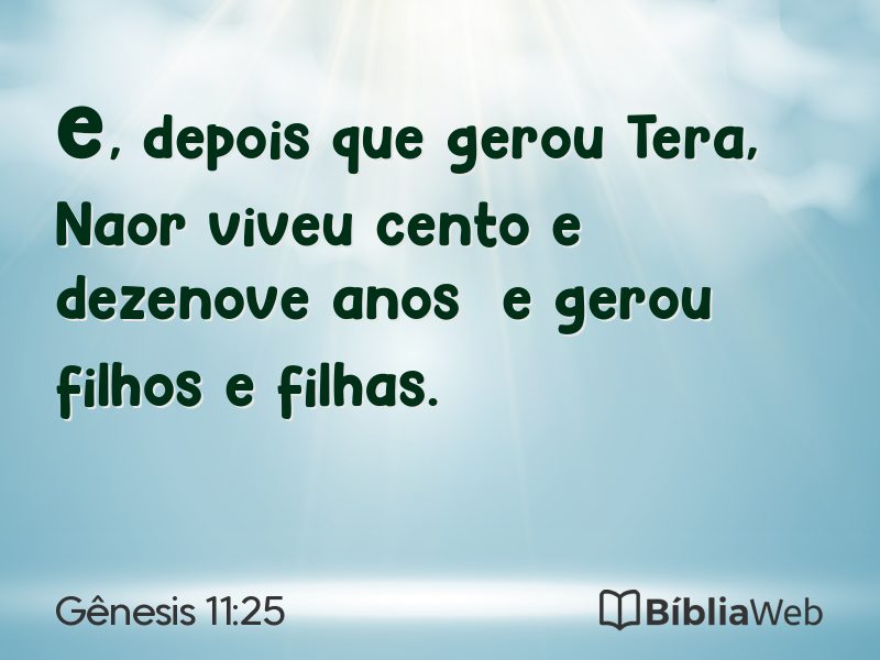 Gênesis 11:25 em imagem para compartilhar