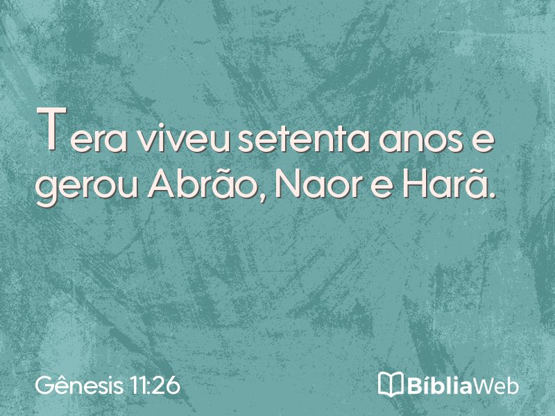 Gênesis 11:26 em imagem para compartilhar