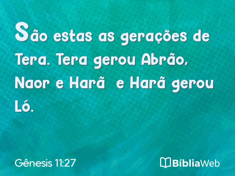 Gênesis 11:27 em imagem para compartilhar