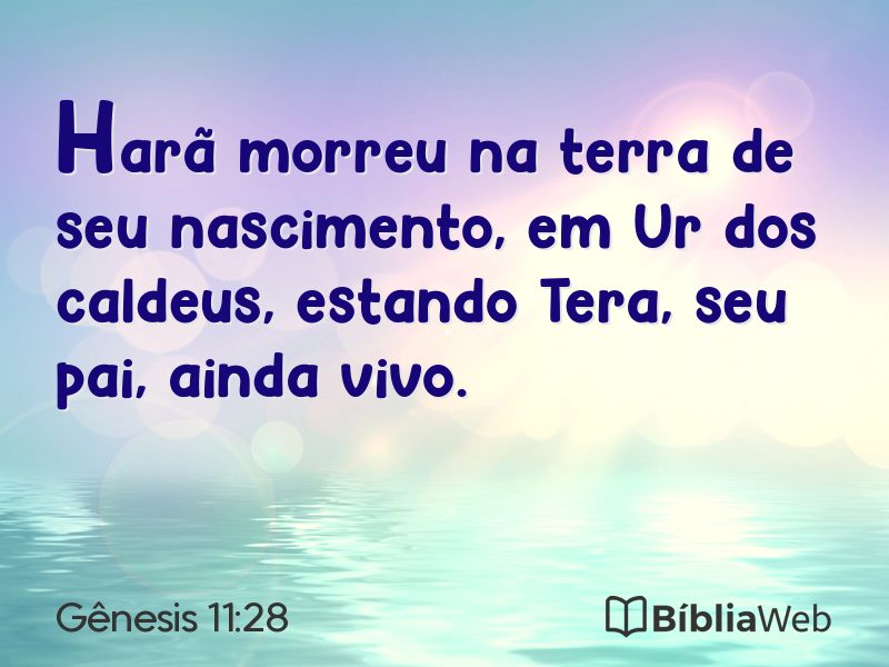 Gênesis 11:28 em imagem para compartilhar