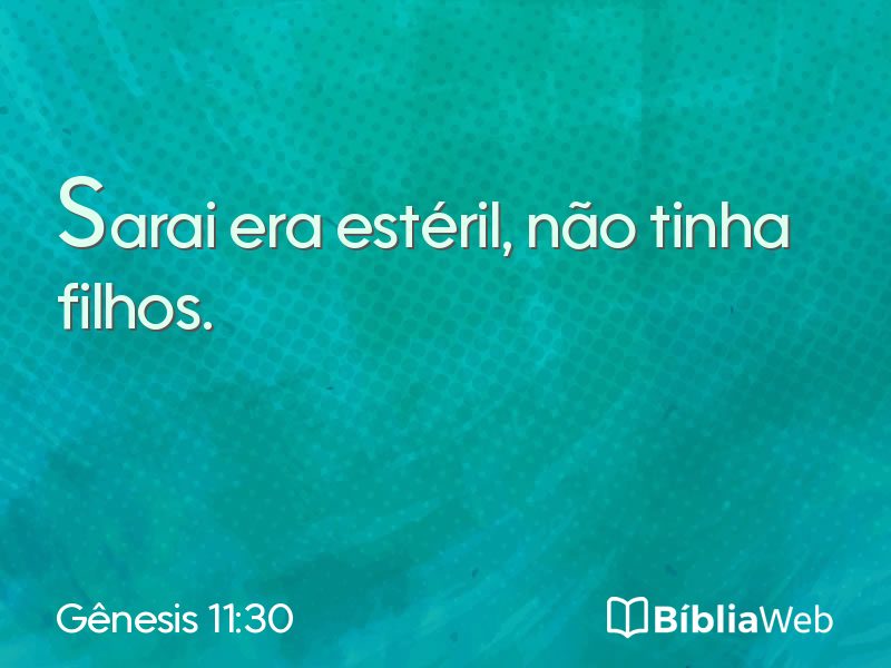 Gênesis 11:30 em imagem para compartilhar