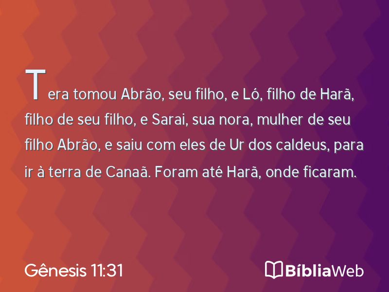 Gênesis 11:31 em imagem para compartilhar