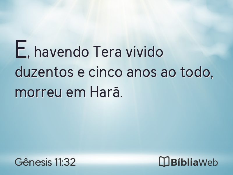 Gênesis 11:32 em imagem para compartilhar