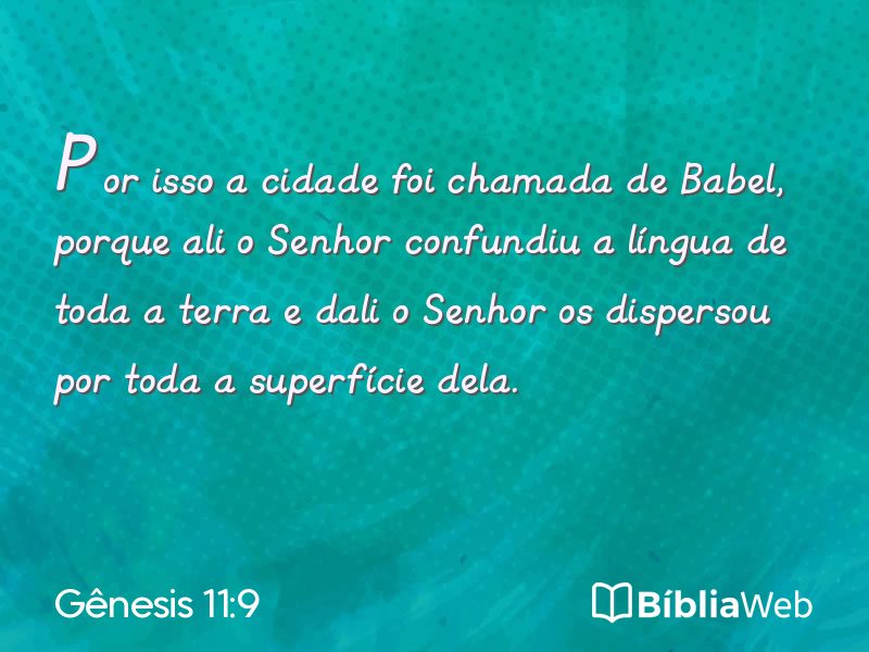 Gênesis 11:9 em imagem para compartilhar