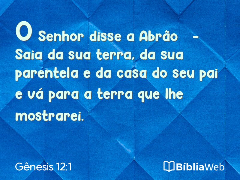 Gênesis 12:1 em imagem para compartilhar