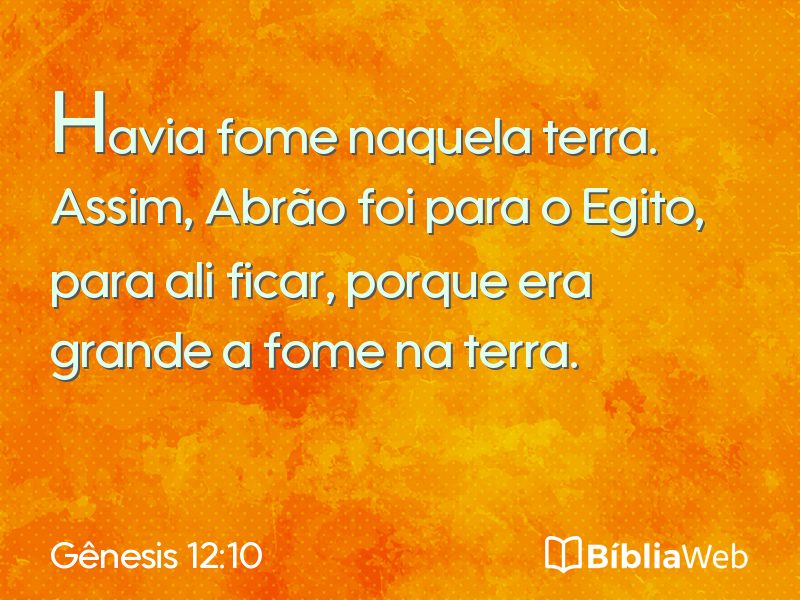 Gênesis 12:10 em imagem para compartilhar