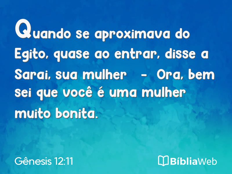 Gênesis 12:11 em imagem para compartilhar