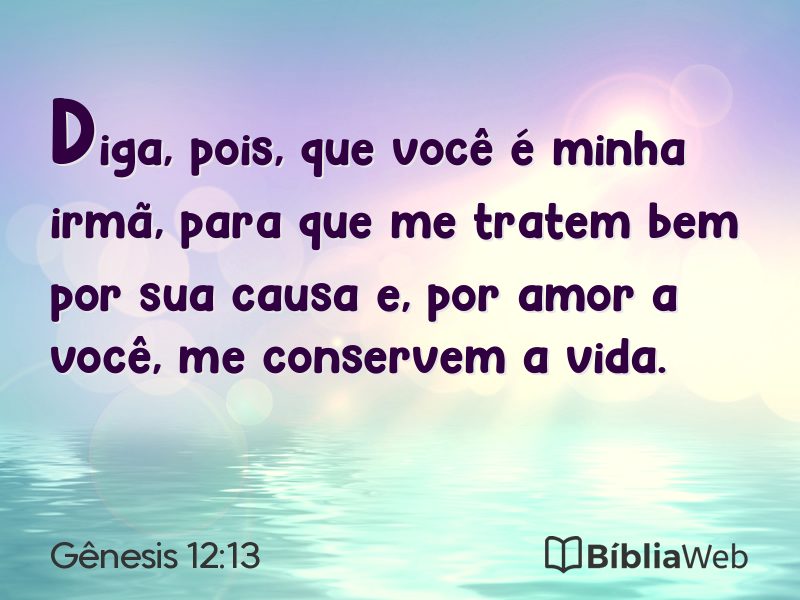 Gênesis 12:13 em imagem para compartilhar