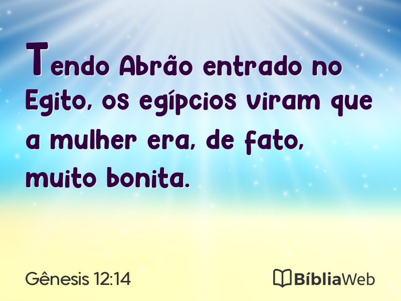 Gênesis 12:14 em imagem para compartilhar