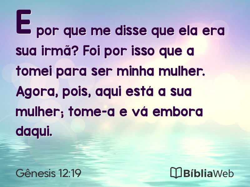 Gênesis 12:19 em imagem para compartilhar