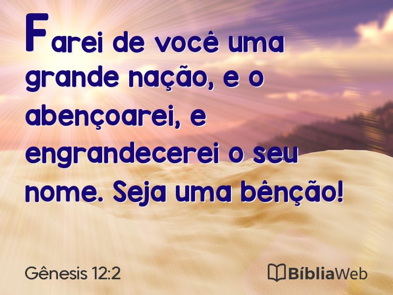 Gênesis 12:2 em imagem para compartilhar