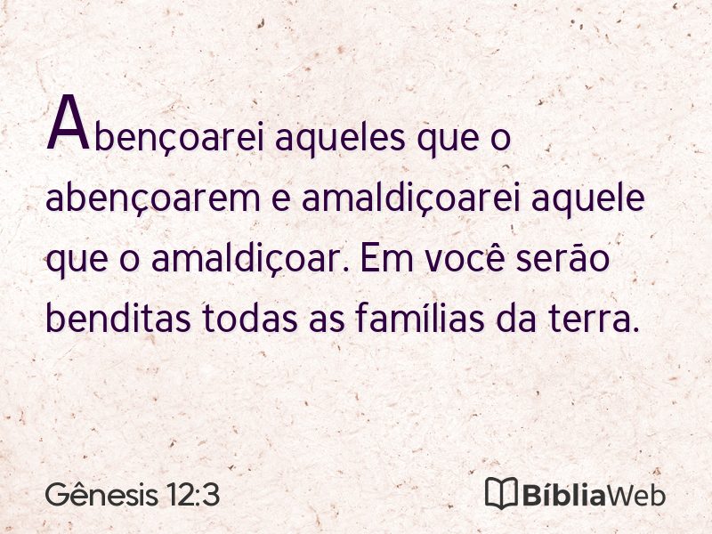 Gênesis 12:3 em imagem para compartilhar