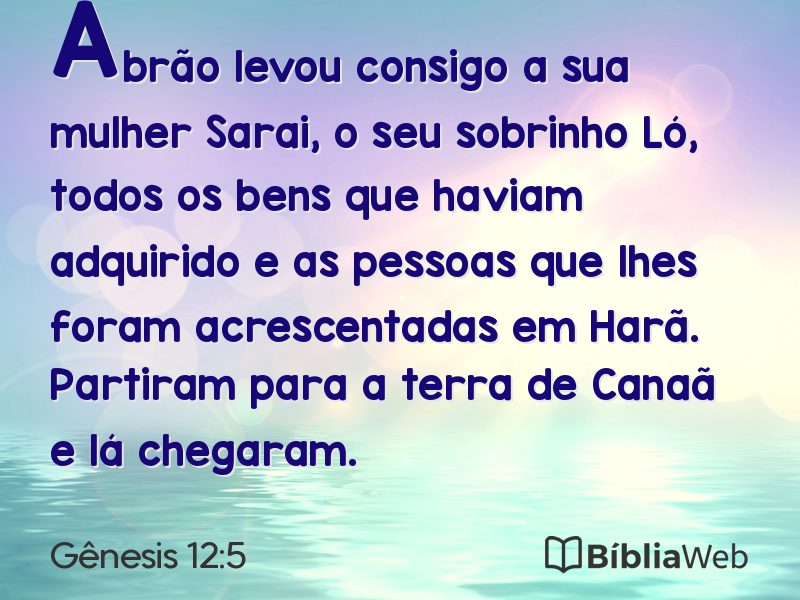 Gênesis 12:5 em imagem para compartilhar